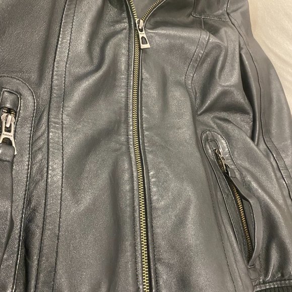 Rudsak Women's Black High Collar Leather Jacket - Picture 9 of 11